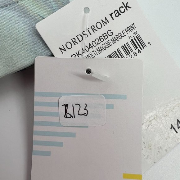 Z By Zella Girls' Maggie Marble Print Cutout Sports Bra Blue Multi XS (5/6) NWT - Picture 3 of 4